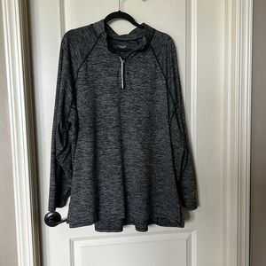 Old Navy Active Black & Grey Quarter Zip Size 4X